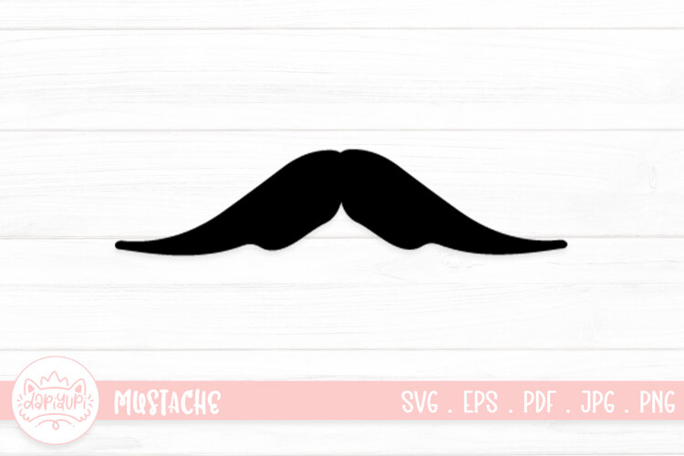 Moustache Clipart SVG Cut File example image 1
