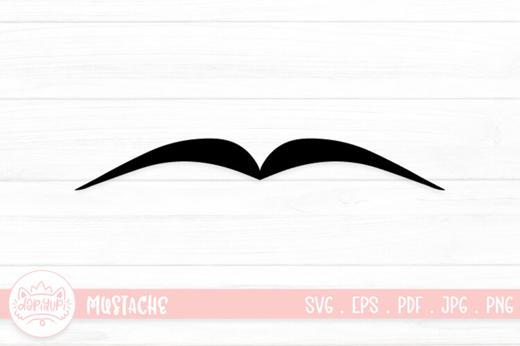 Moustache Clipart SVG Cut File example image 1