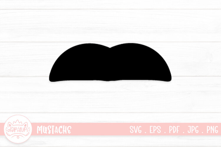 Moustache Clipart SVG Cut File example image 1
