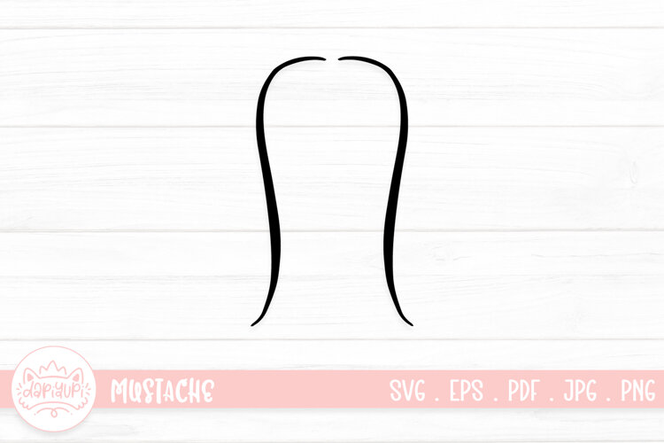 Moustache Clipart SVG Cut File example image 1