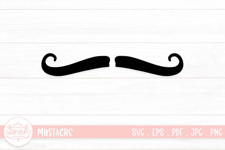 Moustache Clipart SVG Cut File example image 1