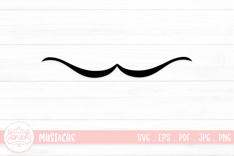 Moustache Clipart SVG Cut File example image 1