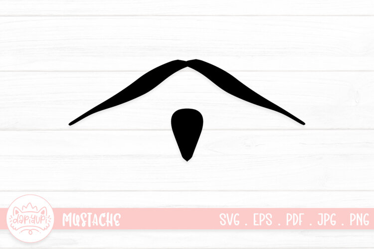 Moustache Clipart SVG Cut File example image 1