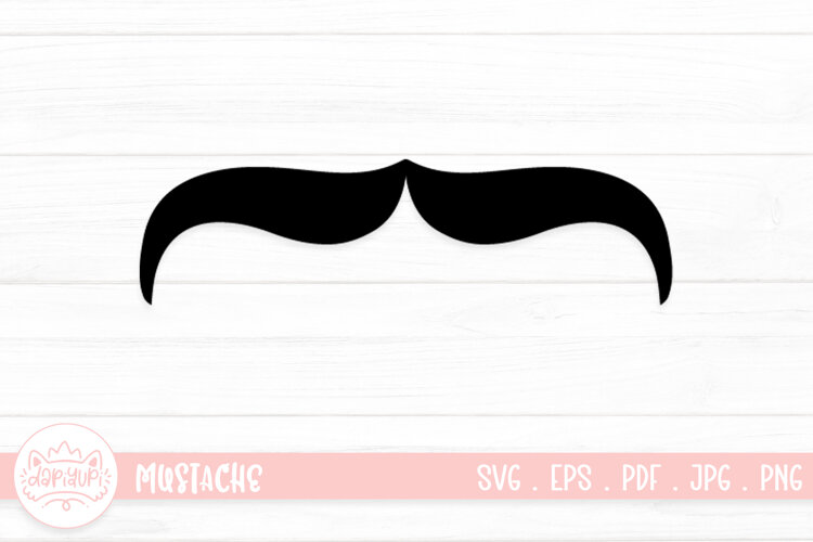 Moustache Clipart SVG Cut File example image 1