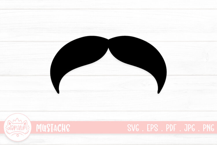 Moustache Clipart SVG Cut File example image 1
