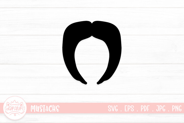 Moustache Clipart SVG Cut File example image 1