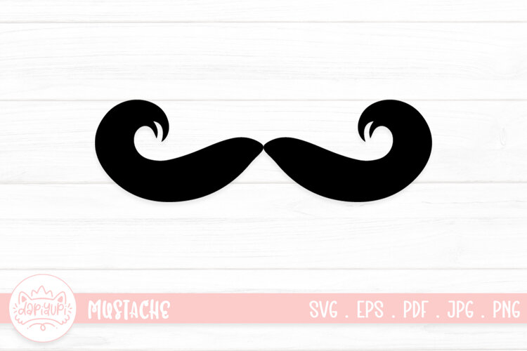 Moustache Clipart SVG Cut File example image 1