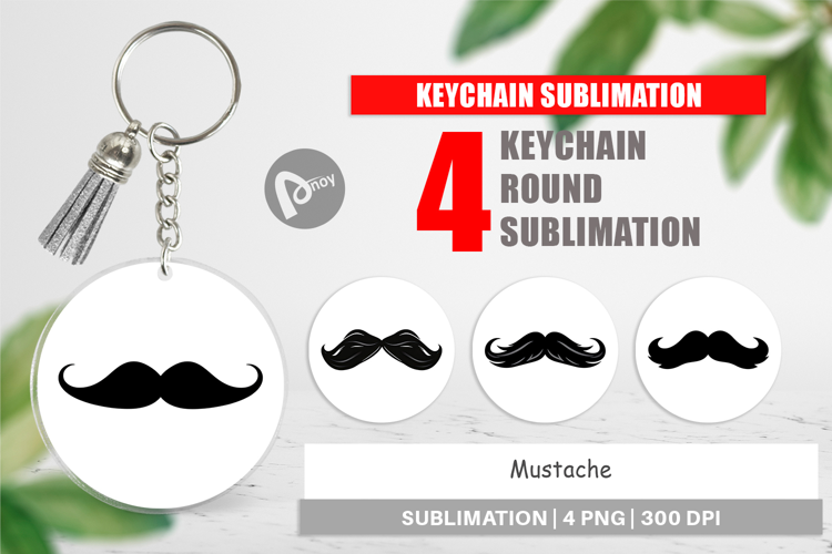 Keychain Mustache