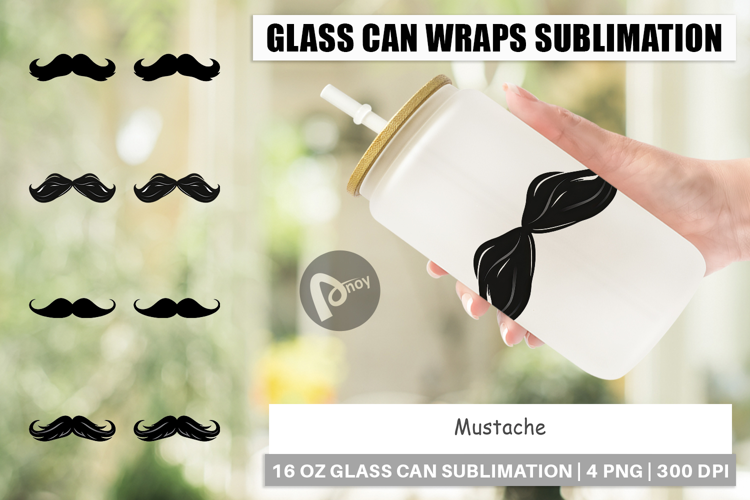 Glass Can Mustache