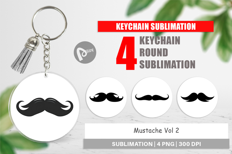Keychain Mustache