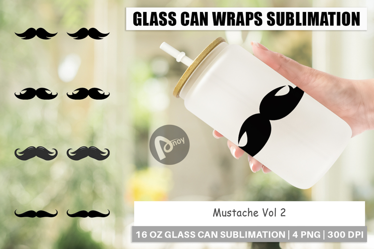 Glass Can Mustache