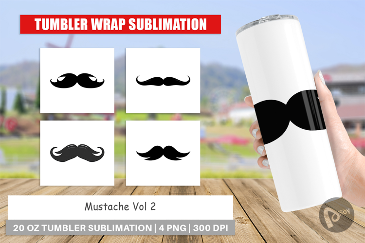 Tumbler Mustache