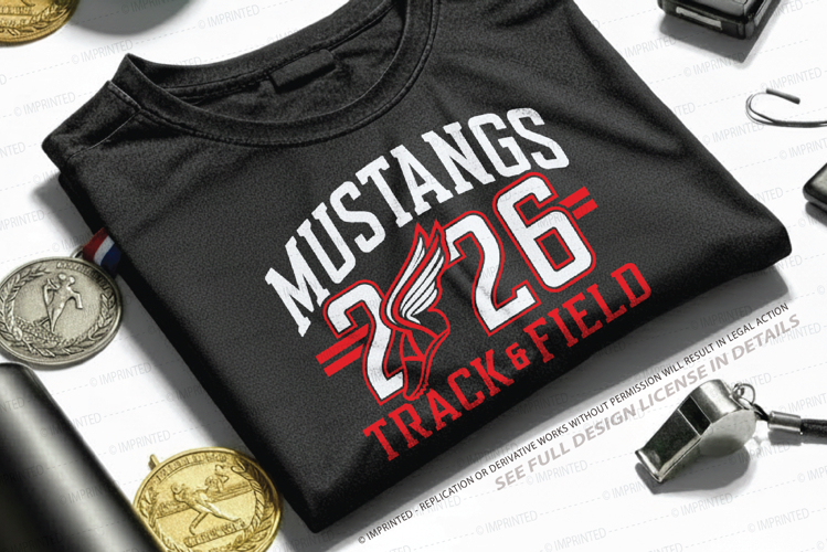 Mustang Track and Field SVG