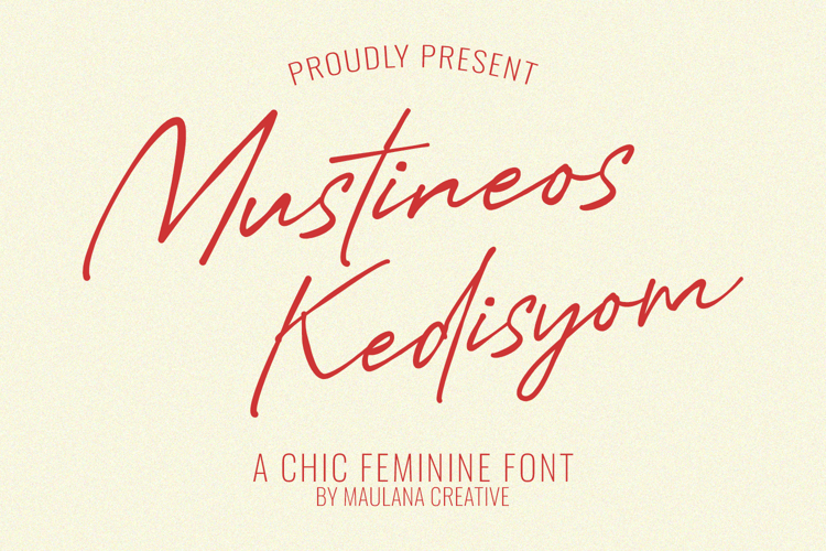 Mustineos Kedisyom Chic Feminine Script Font