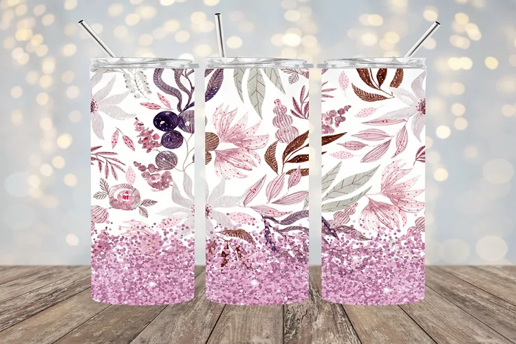 Mute Watercolor Flowers - 20oz Sublimation - PNG Design