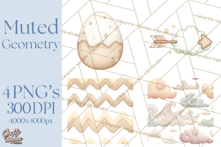Geometric Shapes and Patterns Clipart PNG