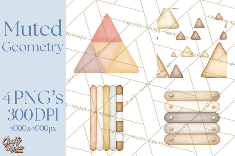 Geometric Shapes and Patterns Clipart PNG