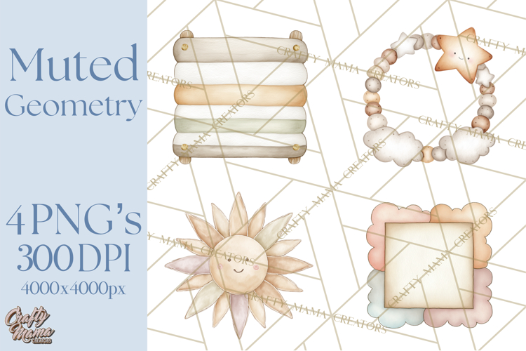 Geometric Shapes and Patterns Clipart PNG
