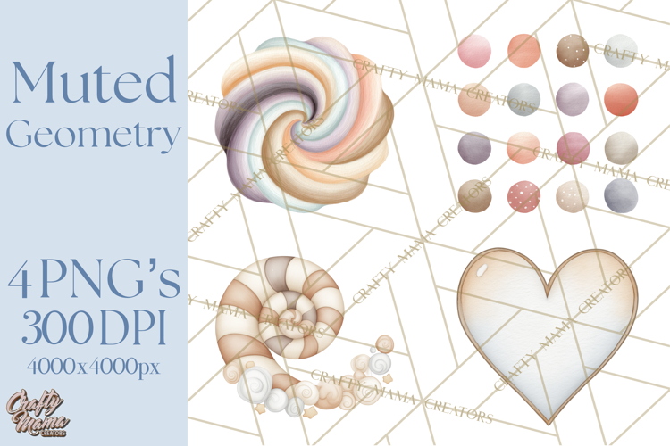 Geometric Shapes and Patterns Clipart PNG