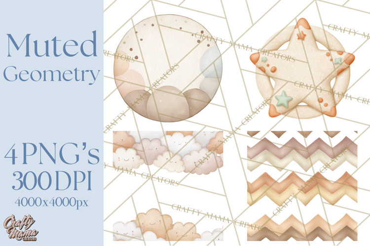 Geometric Shapes and Patterns Clipart PNG