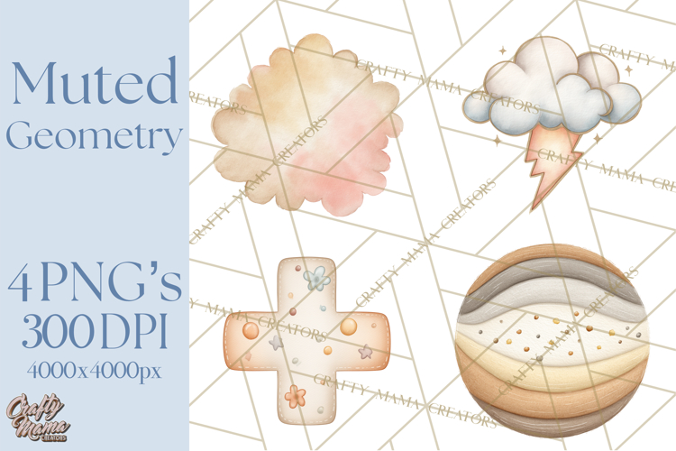 Geometric Shapes and Patterns Clipart PNG