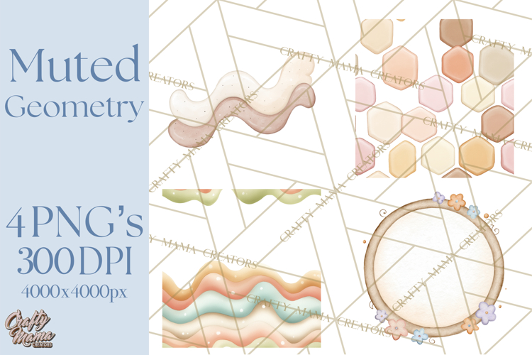 Geometric Shapes and Patterns Clipart PNG