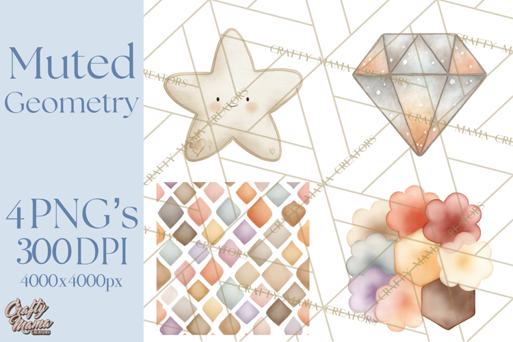 Geometric Shapes and Patterns Clipart PNG