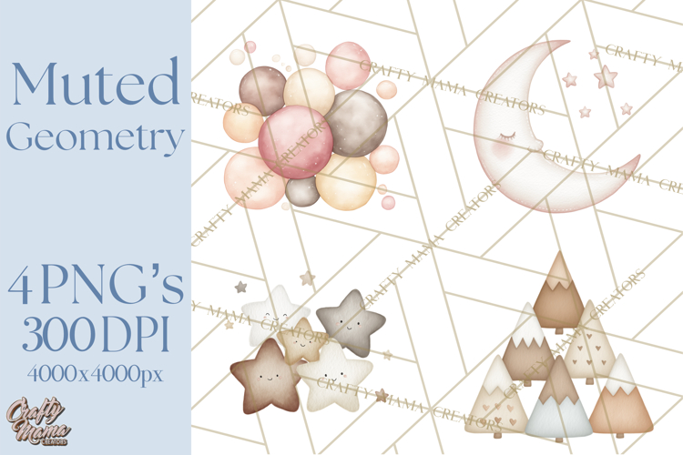 Geometric Shapes and Patterns Clipart PNG