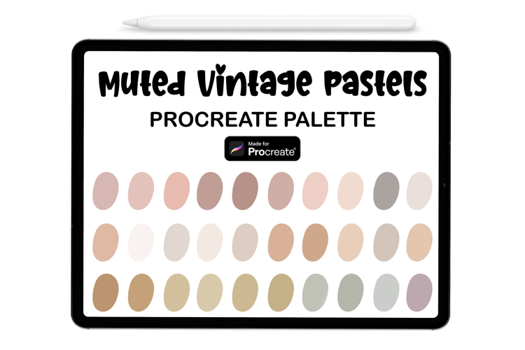 Muted Vintage Pastels Procreate Color Palette