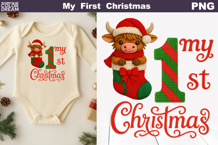 My First Christmas Knitted | My 1st Christmas Highland Cow