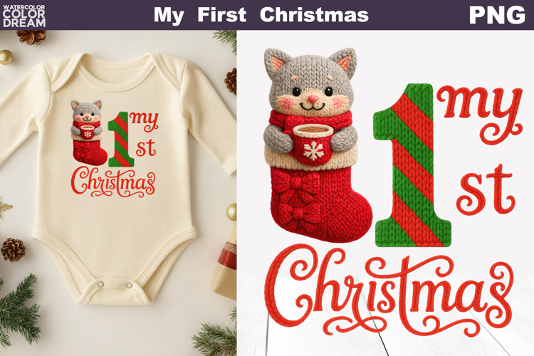 My First Christmas Knitted | My 1st Christmas Kitty