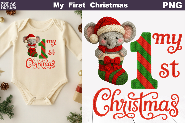 My First Christmas Knitted | My 1st Christmas Elephant