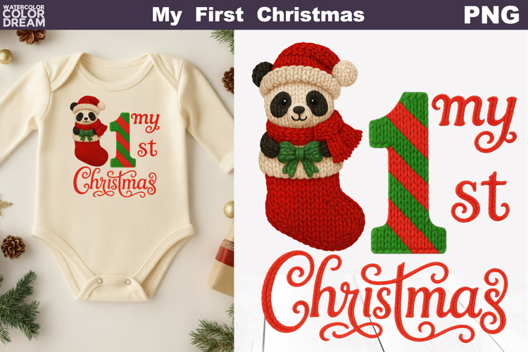 My First Christmas Knitted | My 1st Christmas Panda