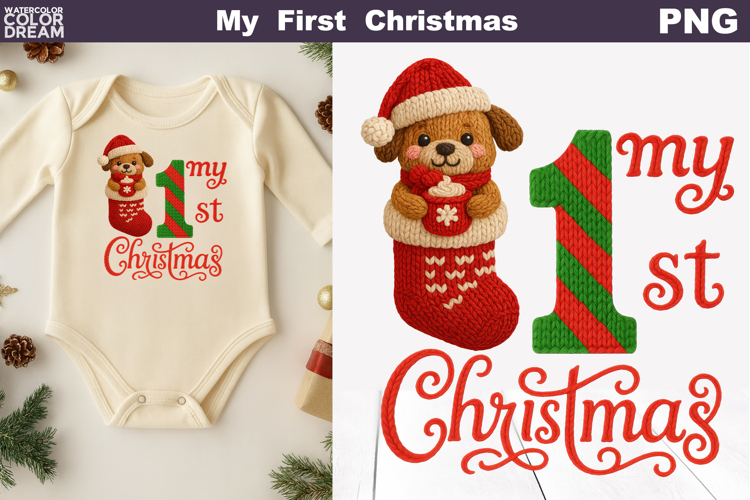My First Christmas Knitted | My 1st Christmas Dog