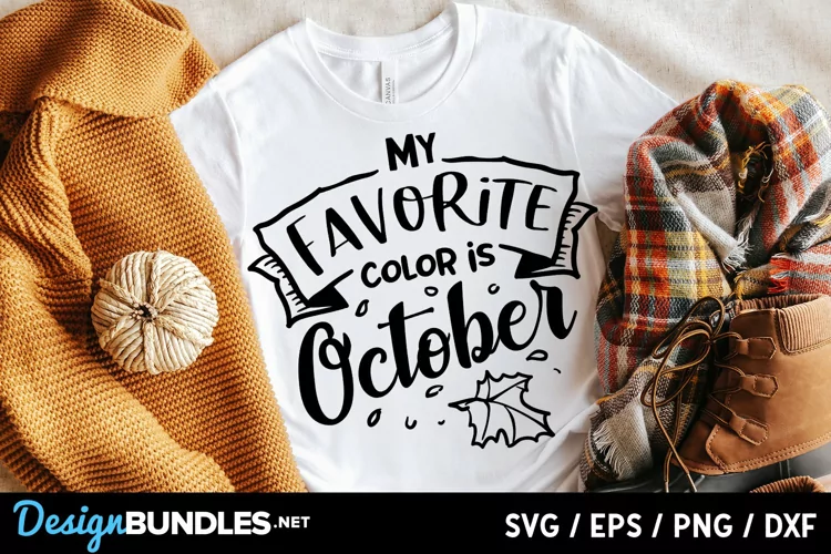 My favorite color is October SVG