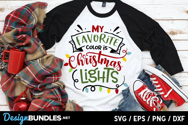 My favorite color is Christmas lights SVG