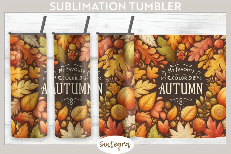 My Favorite Color Is Autumn v4 Tumbler Sublimation 20 oz Ski