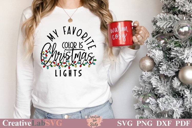 My Favorite Color is Christmas Lights, Funny Christmas SVG