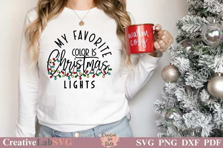 My Favorite Color is Christmas Lights, Funny Christmas SVG