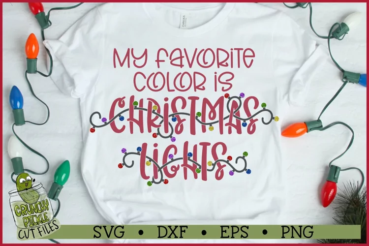 My Favorite Color is Christmas Lights SVG File
