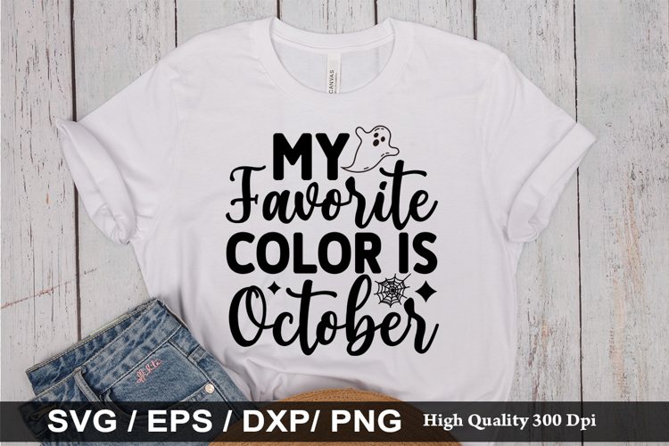 My Favorite Color is October SVG - Halloween Design