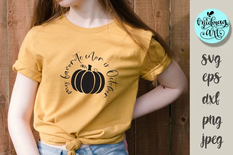 My favorite color is october svg, fall cut file