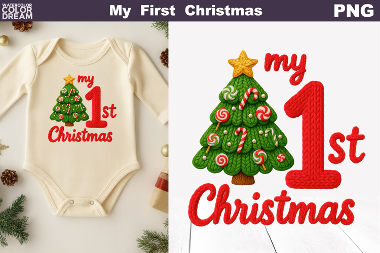 My First Christmas Knitted | My 1st Christmas Tree