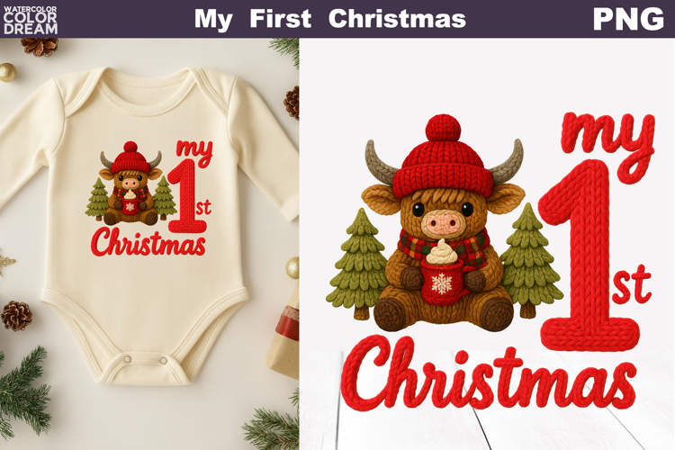 My First Christmas Knitted | My 1st Christmas Highland Cow