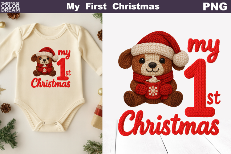 My First Christmas Knitted | My 1st Christmas Dog