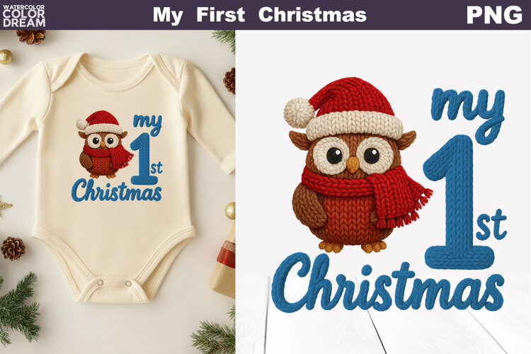 My First Christmas Knitted | My 1st Christmas Owl example image 1