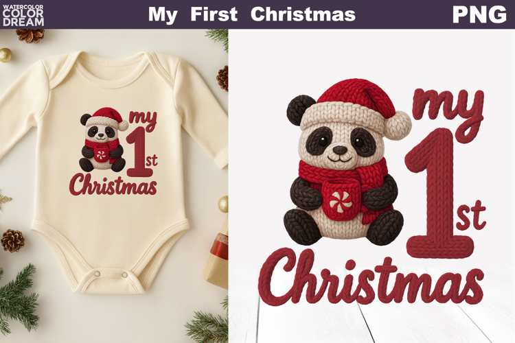 My First Christmas Knitted | My 1st Christmas Panda
