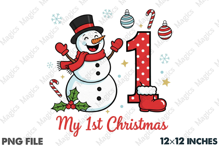 My First Christmas PNG Sublimation