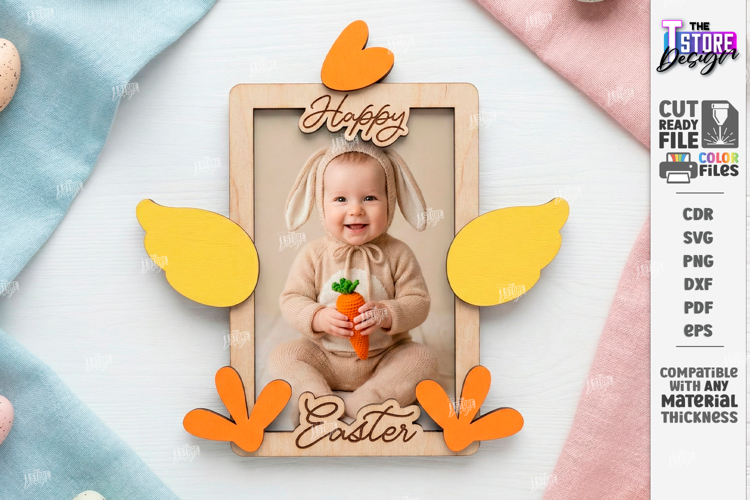 My First Easter Photo Frame Laser Cut | Easter Picture Frame