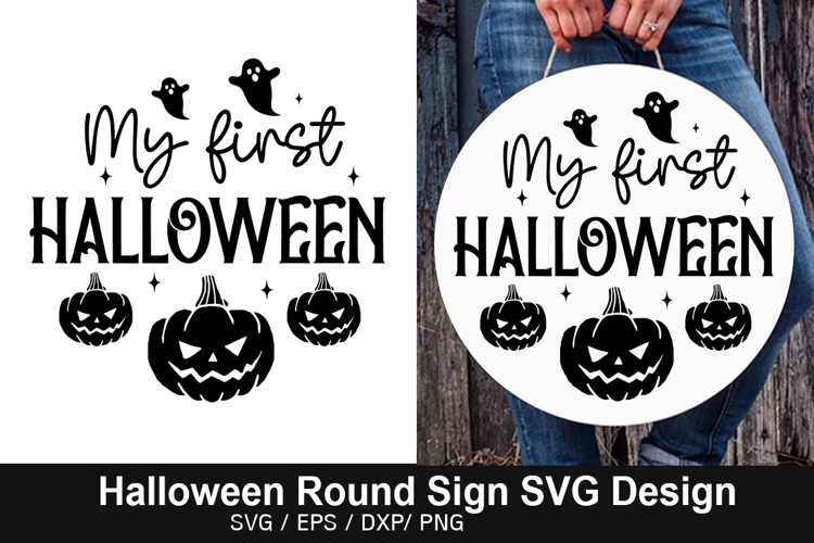 My first halloween SVG - Halloween Round Sign